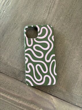 Pela Green and Pink Swirl Protective iPhone 13 Case